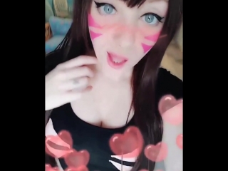 ahegao cosplay d va overwatch hentai